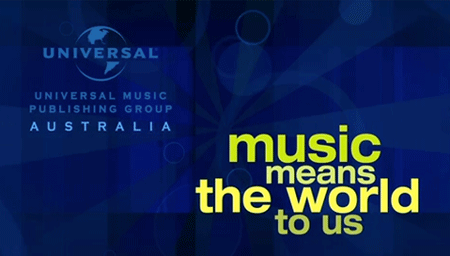 introduction sequence for Universal Music Publishing Australia at international conference