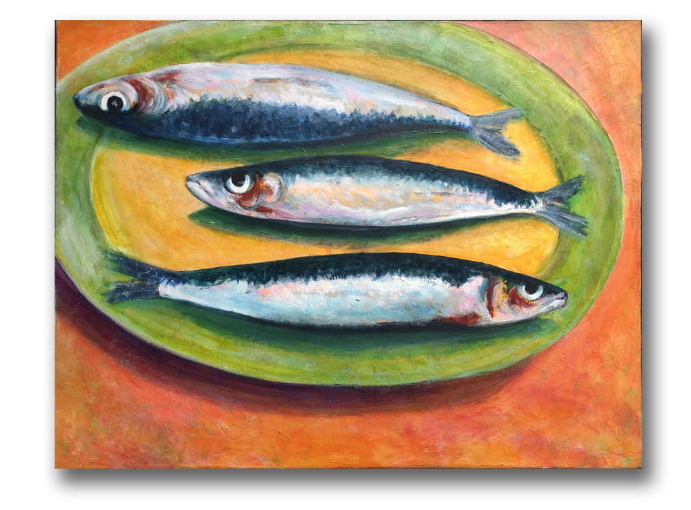 grumpy sardines painting