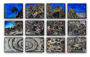 Fowlers Gap - Desert Spiral night mural