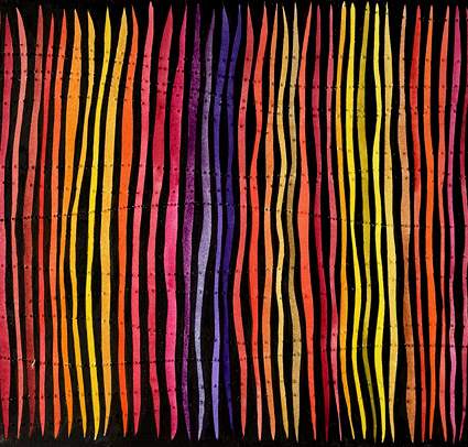 4x handcoloured linoprints