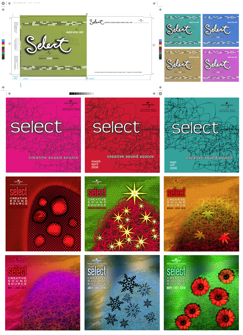 select CD covers for Universal Music Publishing Australia